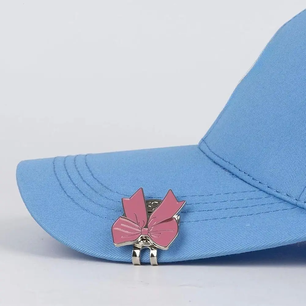 

Pink Ribbon Golf Cap Clip Magnetic Bowknot Golf Ball Mark Ball Position Brim Decorative Golf Hat Marker Golf Enthusiasts