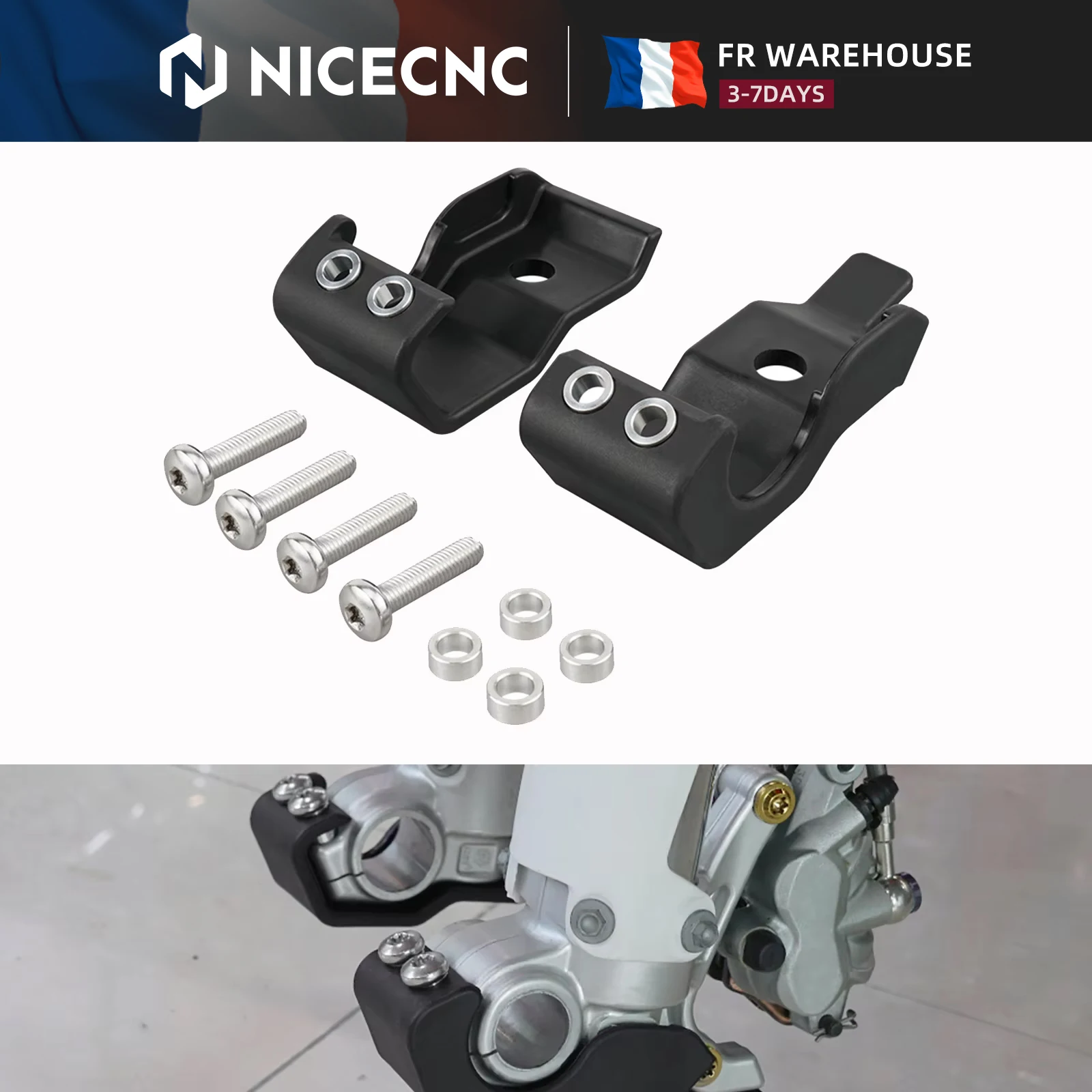 Image of NICECNC Gabelunterteilschutz für Husqvarna TE300 TE250 FE350 FE450 FE501 FE250 2014-2015 TX300 TC125 TC250 FC350 FX450 2014