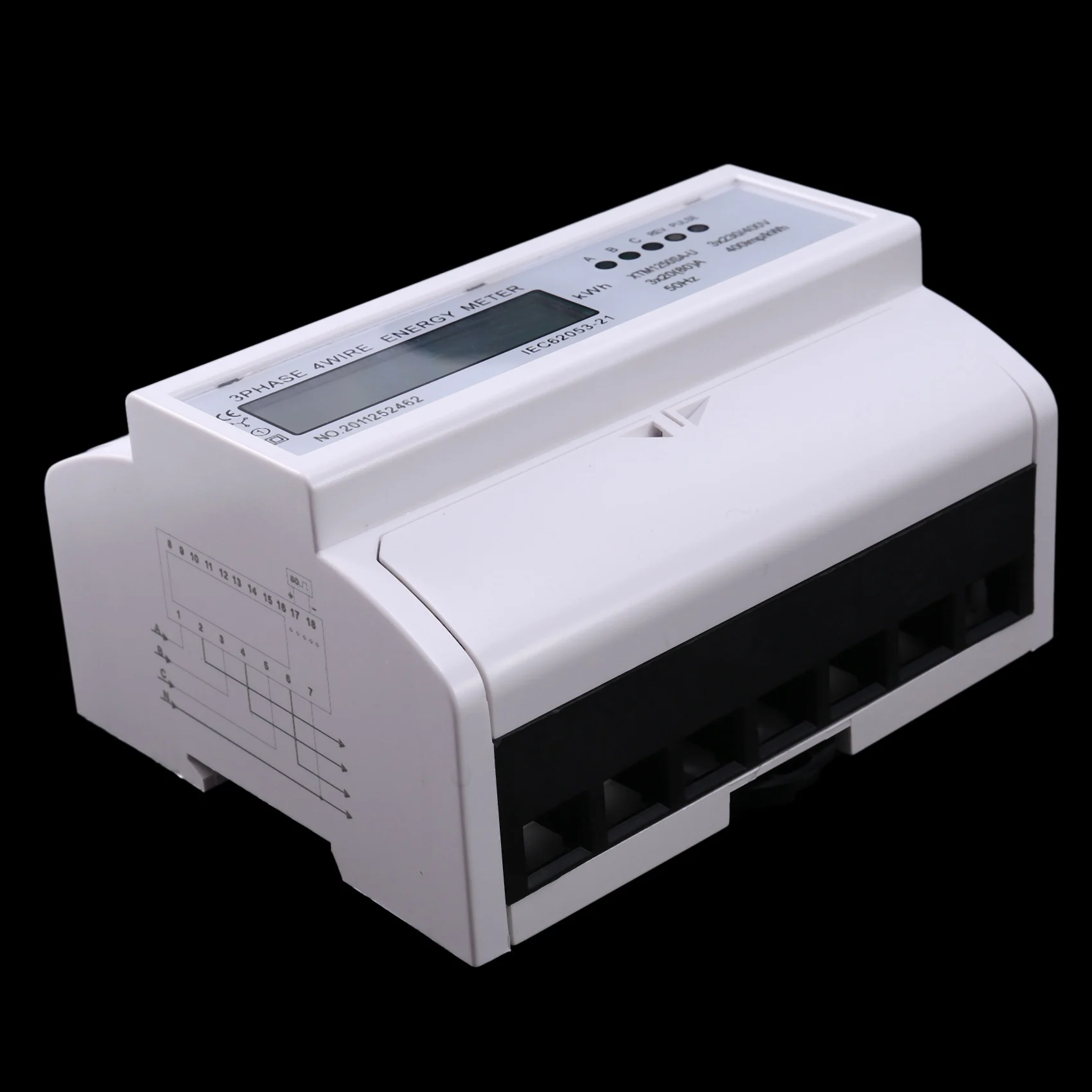 AP-3 المرحلة 4 سلك الكهربائية الرقمية كيلووات ساعة مقياس الطاقة LCD ثلاثة أربعة أسلاك DIN-السكك الحديدية كيلووات ساعة متر 230 فولت/400 فولت