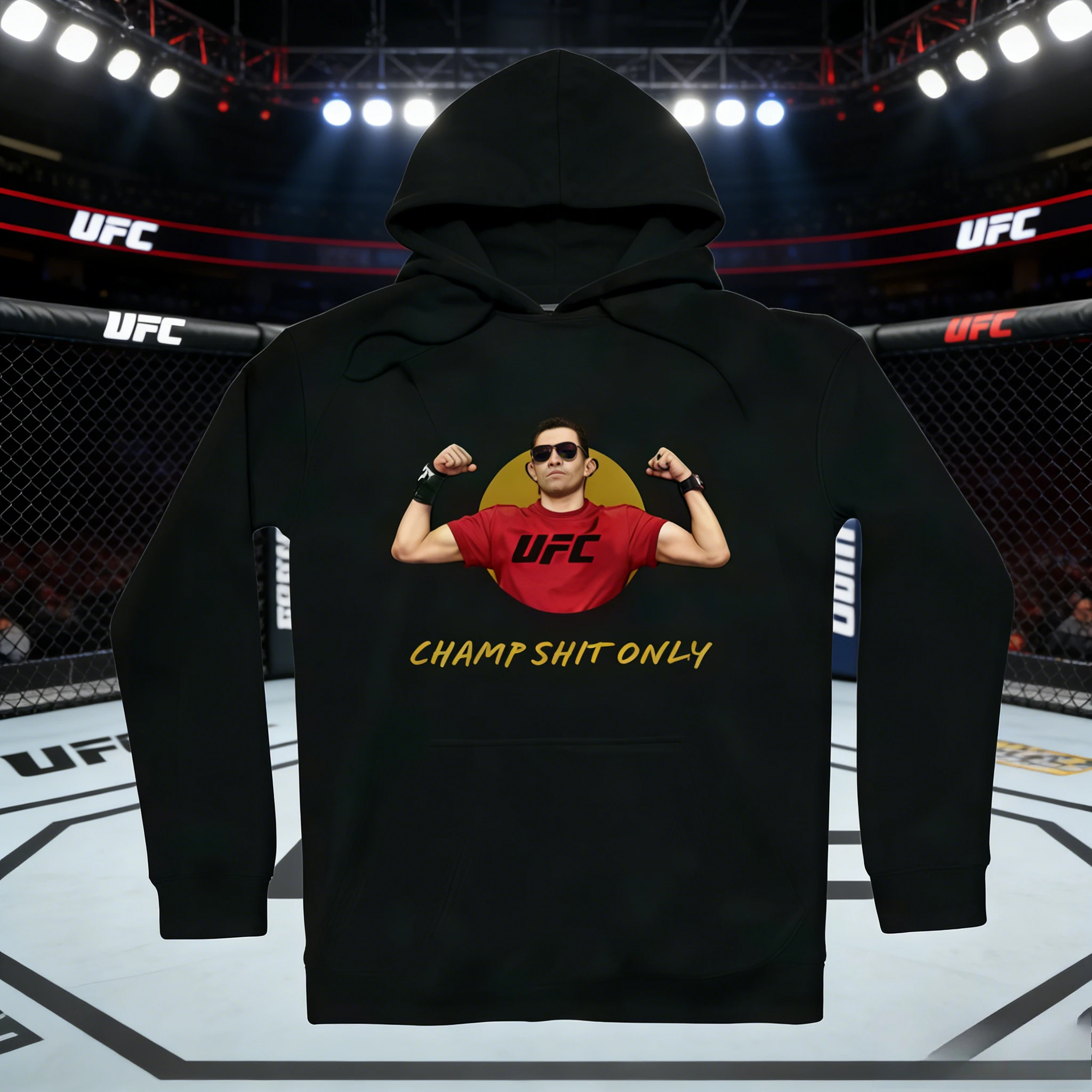 

Толстовка с капюшоном на тему UFC для коллекции осень-зима 2026, 100% хлопок, дышащая, с капюшоном. Подходит для мужчин и женщин.