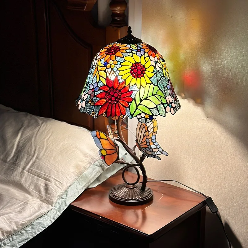 16-Inch desk lamp, European pastoral living room lamp, bedroom lamp
