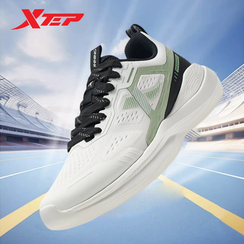 Xtep Running Shoes For Men 2024 Spring Wear-Resistant Men\'s Sports Shoes Breathable Sports Non-Slip Soft Sneakers 876119110064