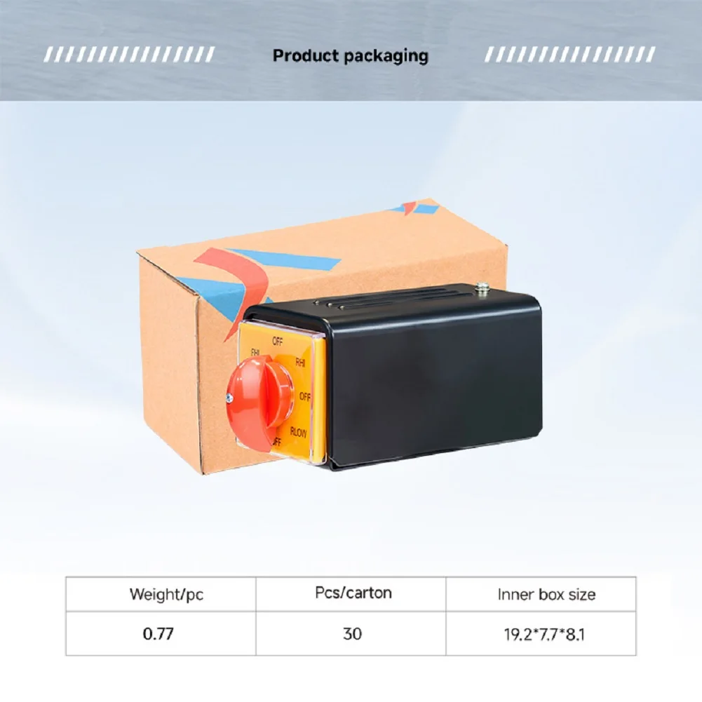 SZW25-64D/6BF 8 Gear 6 Section Rotary Cam Changeover Switch AC380V 25A For Multi-Speed Milling Machine Control Metal Case