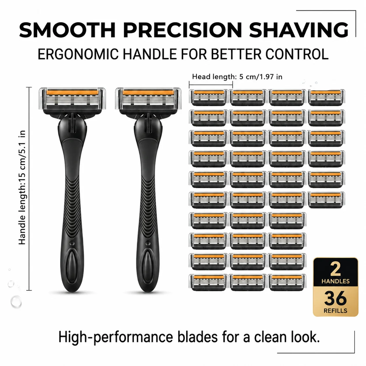 

[Men's Shaving Set] 5-layer blade design for anti slip, sharp shaving, and painless men's essential item