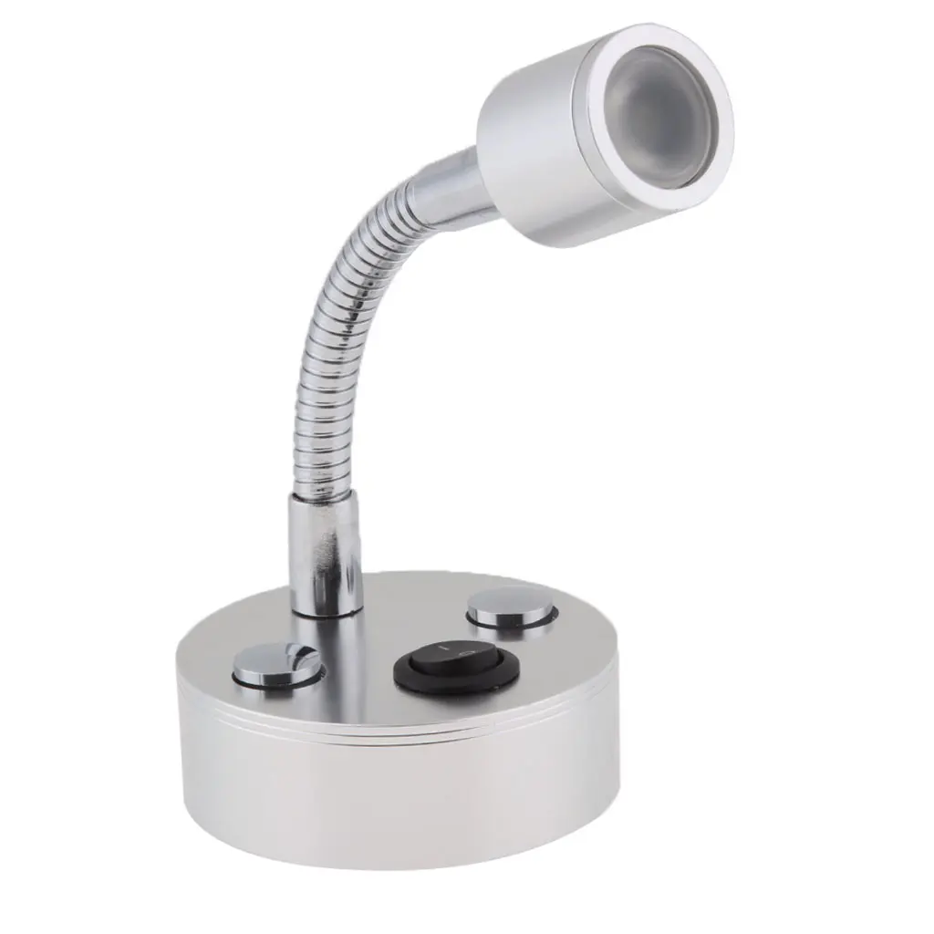12V LED Reading Light Soft Tube Adjustable Design Wall Mount Lamp for Marine Boat RV Interior Lighting Room Use