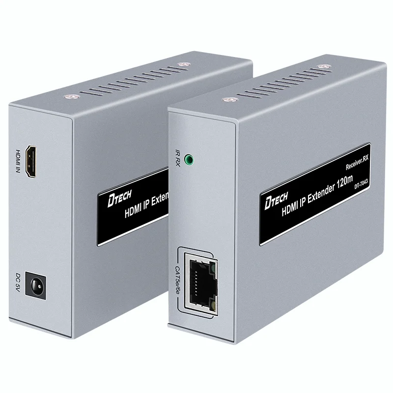 DTECH 1080P Cascade Transmission Cat5 Cat6 4k 120m Ip Sender HDMI Extender