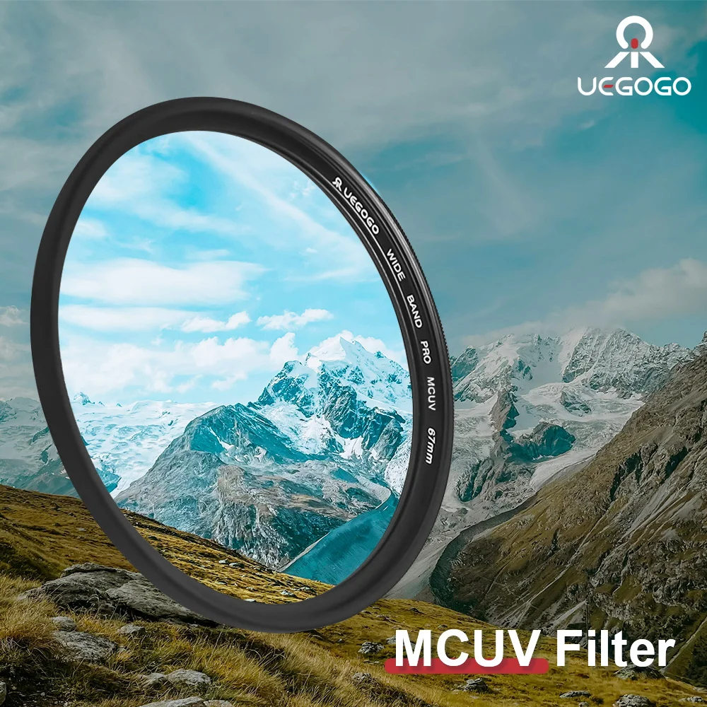 

UEGOGO Ultra Slim MCUV Filter 52/55/58/62/67/72/77/82mm Optics Multi Coated Ultraviolet Protection Camera UV Lens Lente Protect