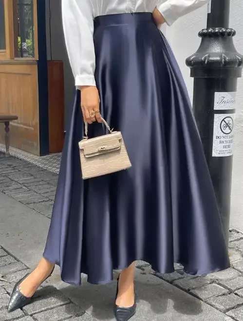 Elegant Simple Commuting Solid Skirt for Women's Wear In 2026 Spring/Summer Daily Clothing New Fashion Temperament A Line Skirts