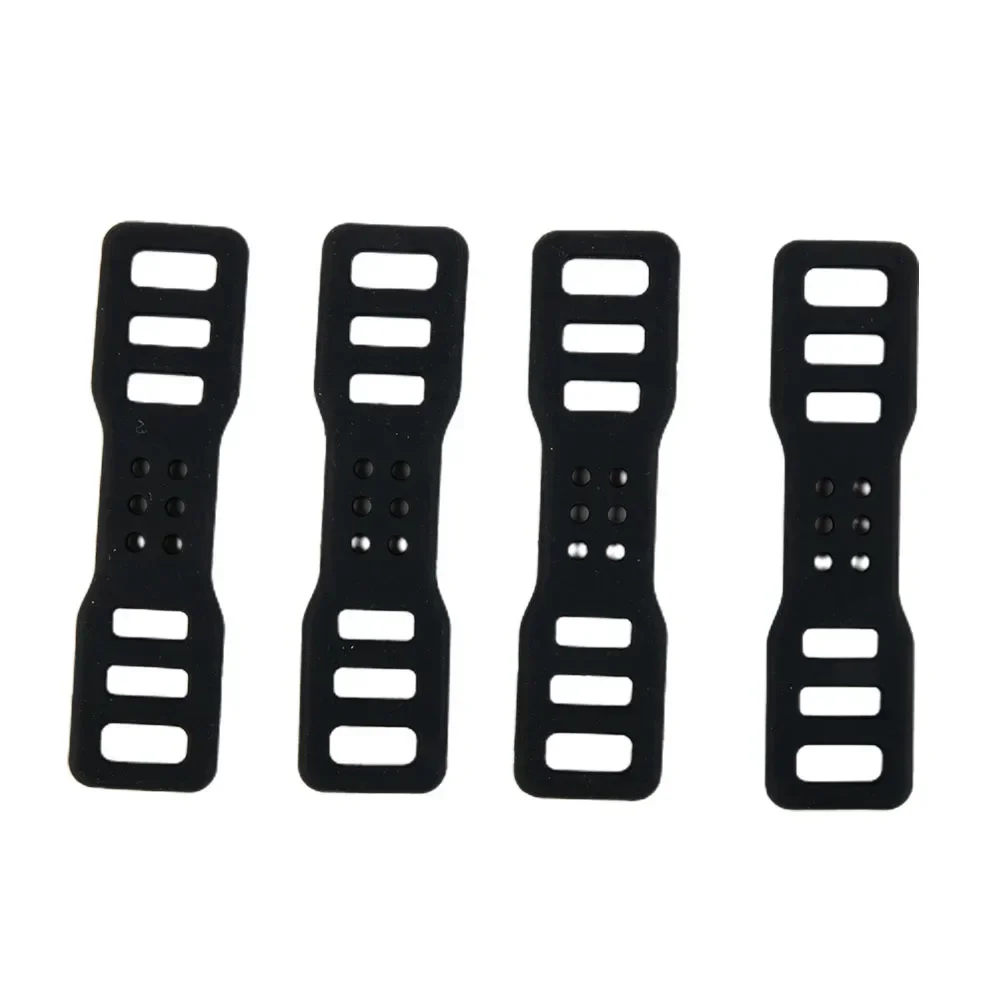 4pcs Bike Bicycle Cycling Silicone Elastic Strap Bandage Light Lamp Mount Holder Mirror Recorder Fixed Bicycle Accessories