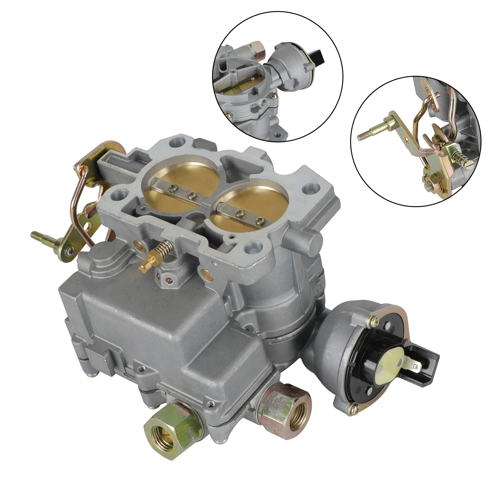 Areyourshop Carburetor Carb fit for Marine Mercruiser 2 Barrel 3.0L 2 CYL with a Long Linkage Boat Parts