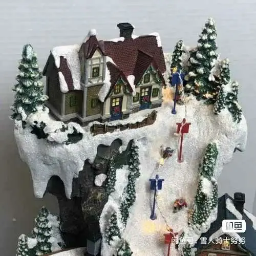Christmas resin ornament large Christmas tree decoration with lights