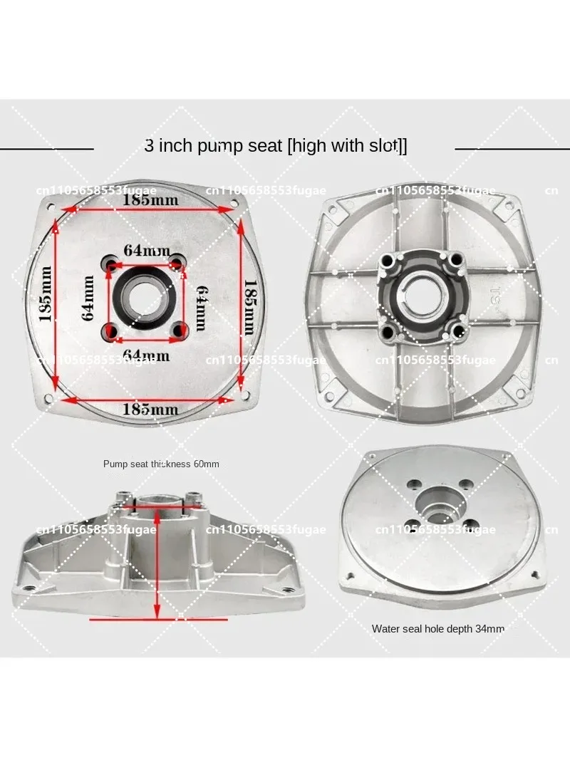 Pump 2/3/4-Inch Body Three-Hole Four-Hole Pump Shell Diesel Engine Self-Priming Pump Aluminum（1pcs）