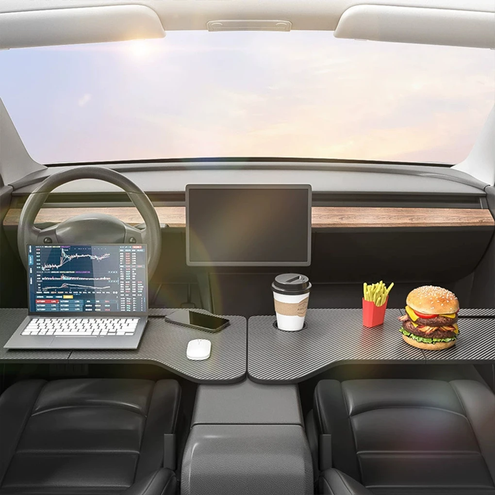 Car Steering Wheel Desk For Tesla Model 3/Y  Car Steering Wheel Laptop Foldable Tray Food Desk Portable car Office Table - view 5