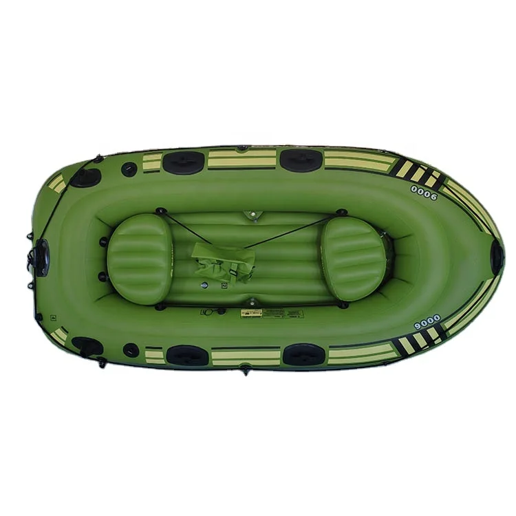 Barca da pesca fluviale gonfiabile in PVC con garanzia di qualità con borsa per il trasporto e camera di sicurezza sul fondo