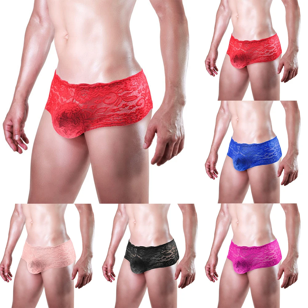 ملابس داخلية للرجال من الدانتيل الزهري ، سراويل داخلية مثيرة ، سراويل سيسي ، سراويل بيكيني بحقيبة منتفخة ، ملابس داخلية للمثليين ، سراويل داخلية جي سترينغ ، ملاكم صغير