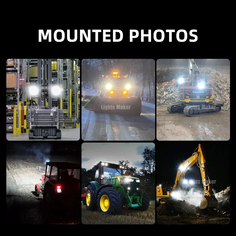 192 واط سوبر قوة كبيرة Led ضوء العمل واسعة الفيضانات/بقعة طويلة شعاع مقاوم للماء جرار ضوء العمل Led 6000 كيلو الأبيض سيارة الخفيفة #6