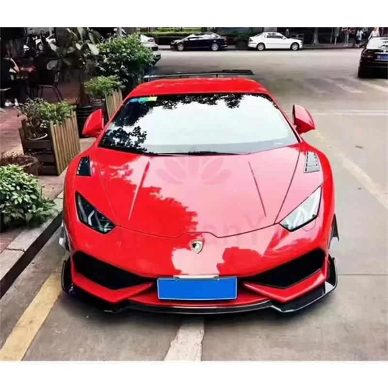 RZ Style Carbon Fiber Body Kit Front Bumper Lip Edge Spoiler for Lamborghini Huracan LP610 Rear Bumper