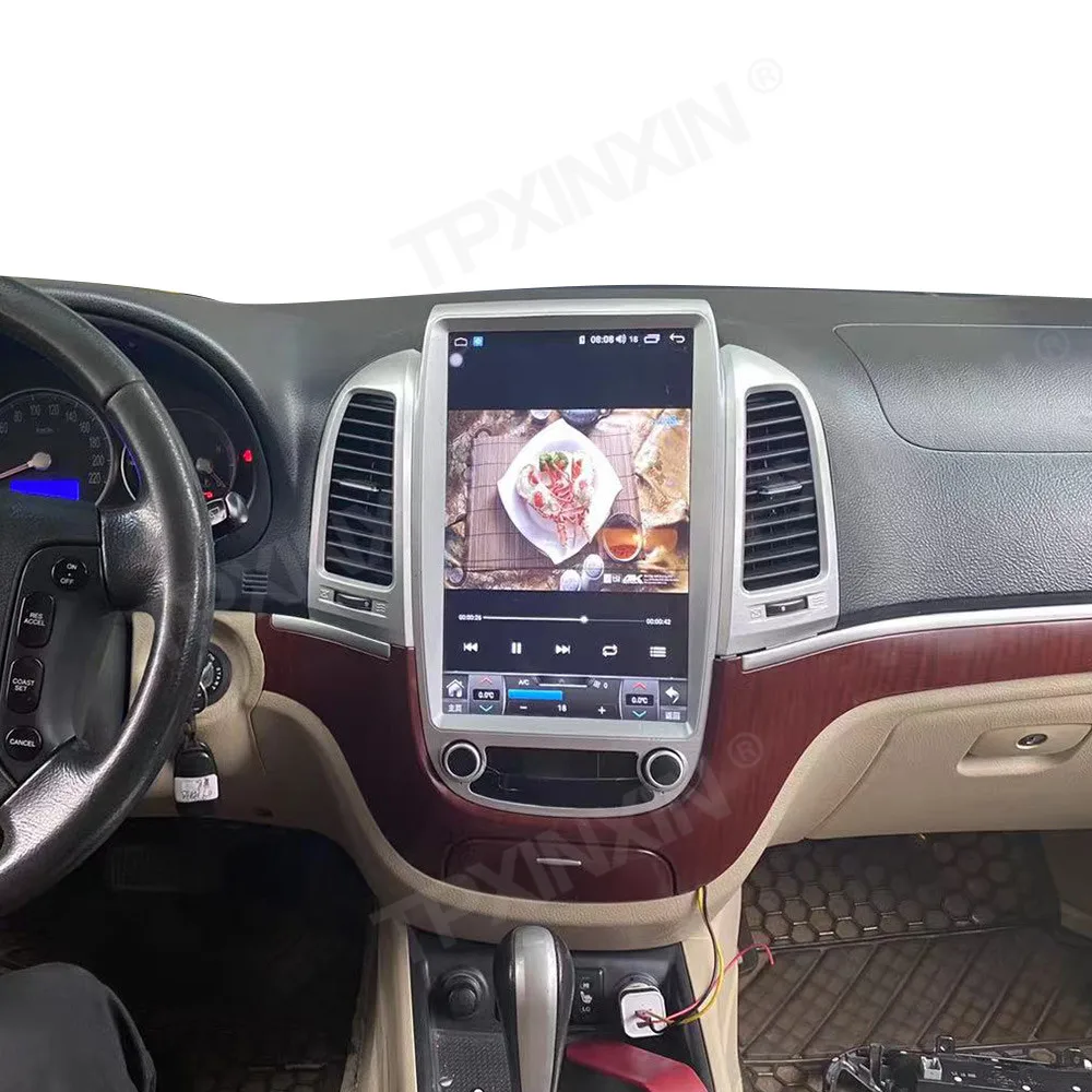 12.1 "Android13 Radio samochodowe w klasycznym stylu dla Hyundai Santa Fe 2006-2012 Odtwarzacz DVD GPS Navi Auto Stereo Multimedialny ekran pionowy