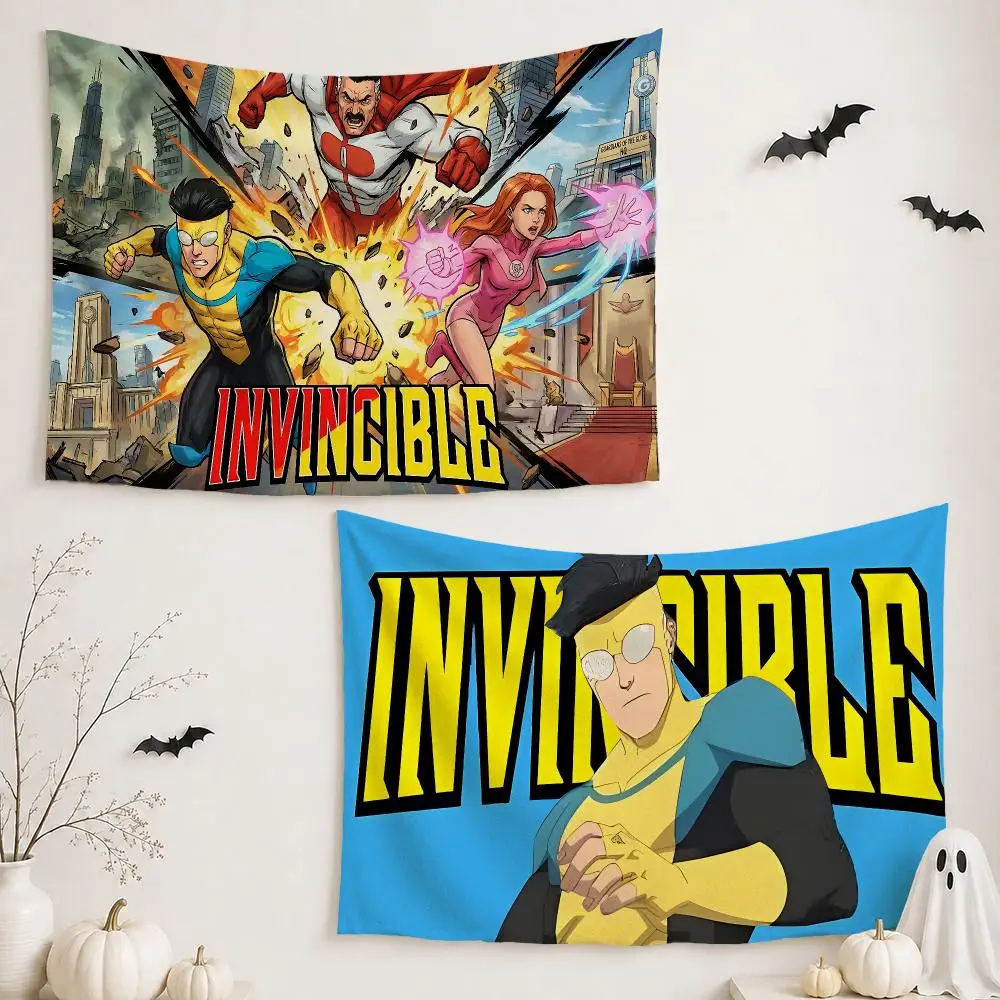 Anime I-Invincible Tapestry Wall Hanging Tapestry Aesthetic Room Decor Banners for Bedroom Living Room Outdoor Party