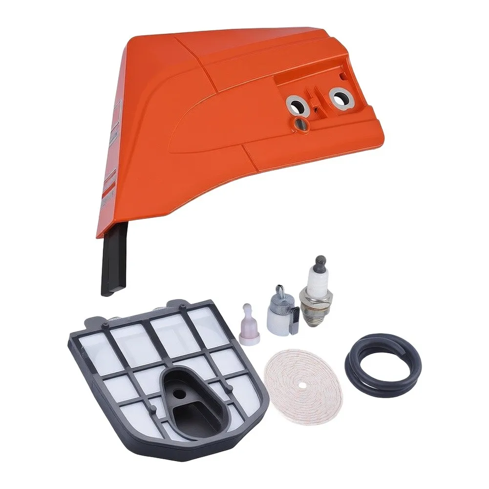 For Chainsaw Clutch Cover Air Filter Replacement Parts For CS-490 CS-501P P021049100 Side Sprocket Guard Bar Cover Assembly