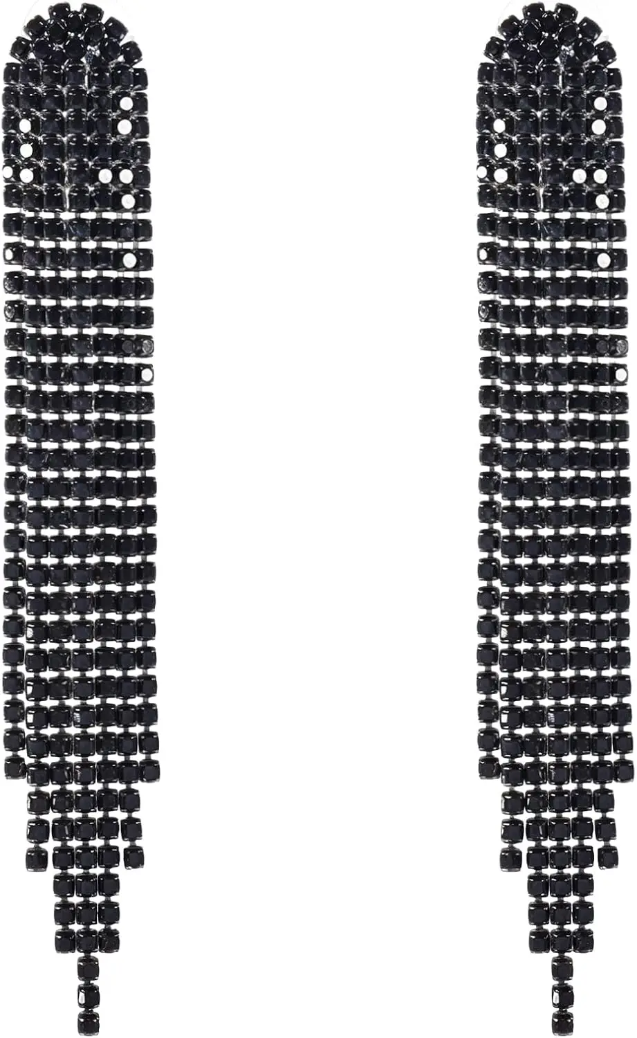 

Black Long Dangle Earrings for Women, Vintage Tassel Design for Parties, Ceremonies, Formal & Casual Wear