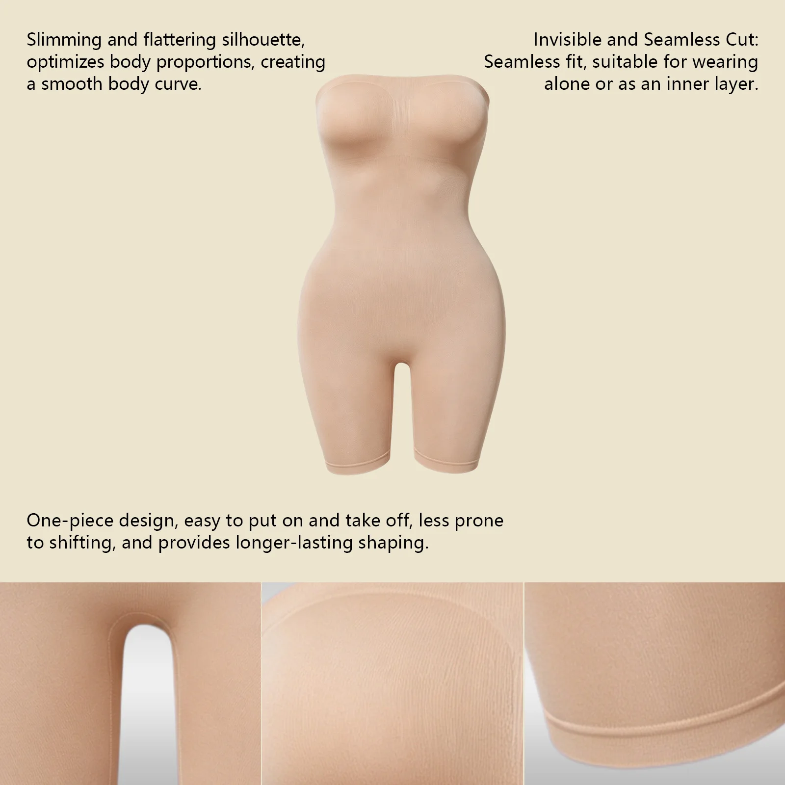 Strapless Jumpsuit Soft Comfortable Skin Friendly, Breathable Shirred Simple Fashionable Romper