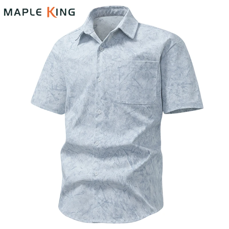 Camisas para Hombre, Ropa Occidental, Camisa Corta de Verano, Tops de Manga Corta, Camisa Elegante para Hombre, Talla Grande, Camisa Estampada de Alta Calidad