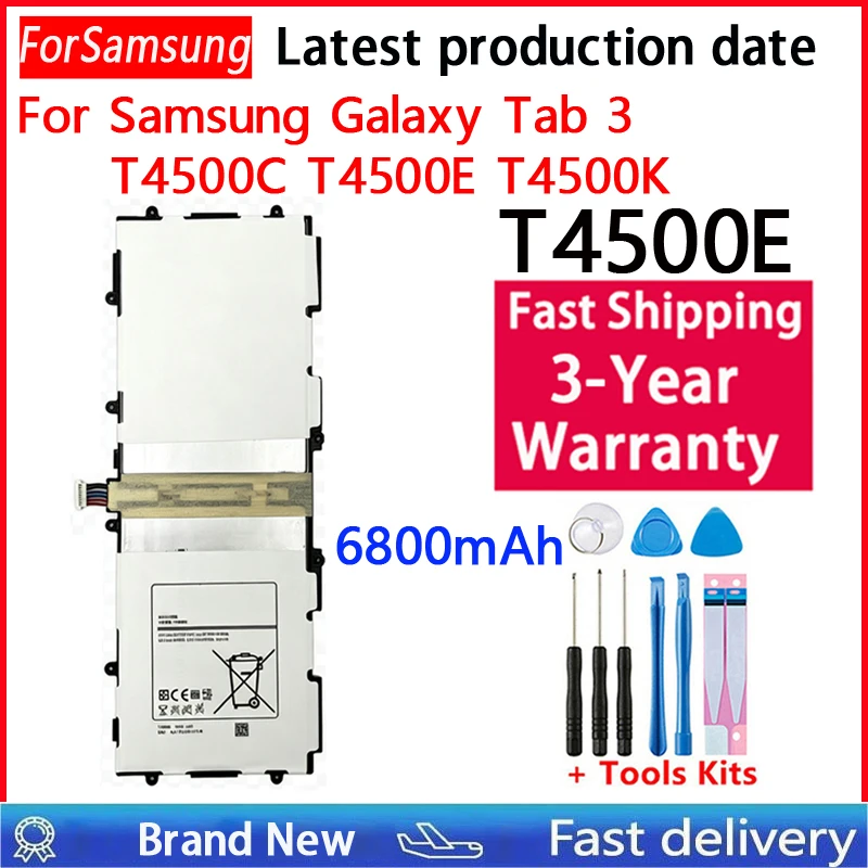 For Samsung Tablet T4500C T4500E T4500K Battery 6800mAh For Samsung Galaxy Tab3 P5200 P5210 P5220 P5213 GT-P5200 +Tools
