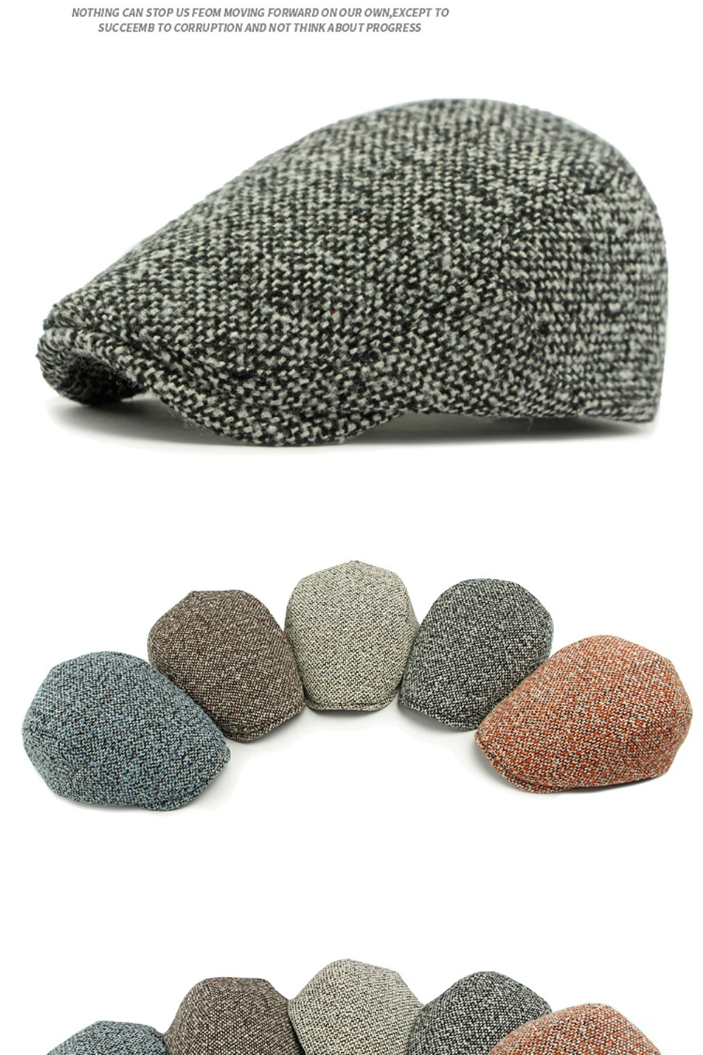 HT4571 Berets Frühling Herbst Winter Hut Kappe Männer Frauen Vintage Künstler Maler Baskenmütze Hut Gestrickte Ivy Flache Kappe Männlich Weiblich Baskenmütze Kappe – Detail 2