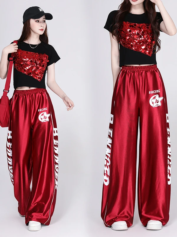 New Women's Jazz Dance Performance Outfit Hip Hop Adult Sequin Street Dance Modern Stage Performance Costume