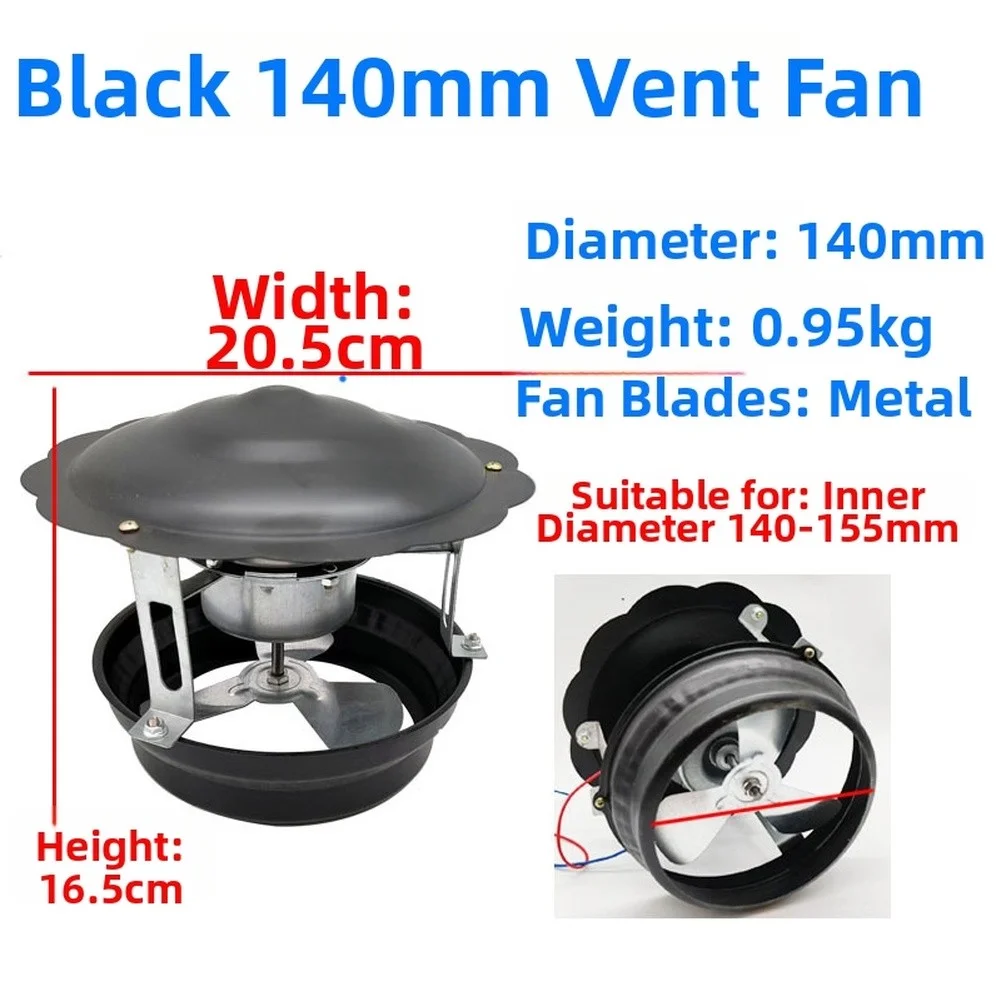 Compact 60W Household Chimney Induced Fan Draft Fan Smoking- Machine Smoke Dust House Chimney Exhaust- Fan Exhaust- Ventilation