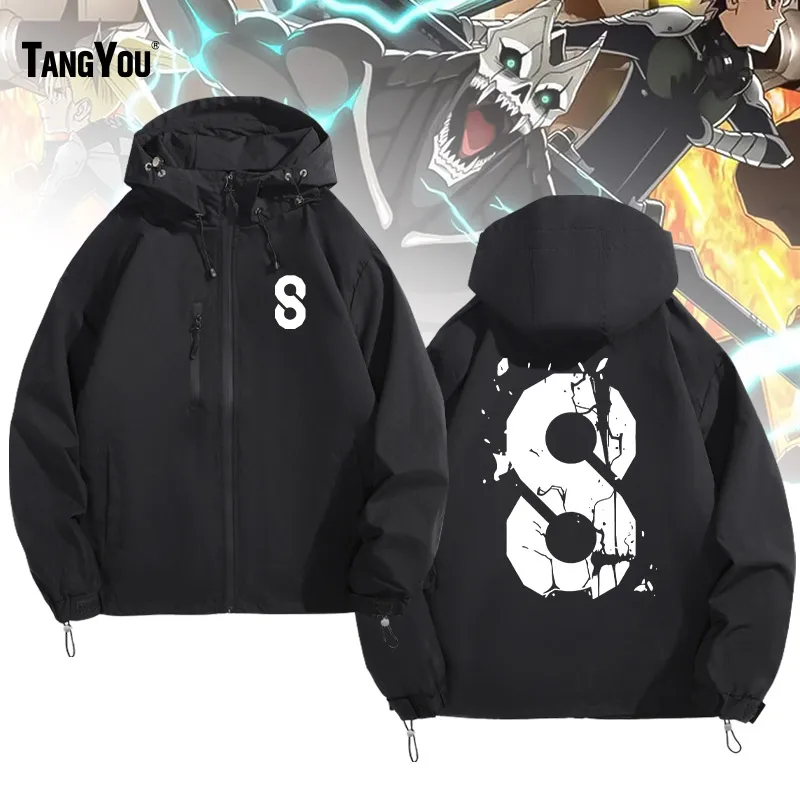 

Casual Printed Jaet ex Autumn Winter New Sle Loose Fit Polyester Fiber Zipper Closure Men's Women's Monster 8 Number