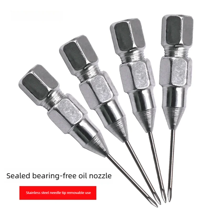 Precision Needle Tip Butter Gun Nozzle - Ultra-Fine Hole Oil Nozzle for Bearing Greasing & Narrow Gap Lubrication