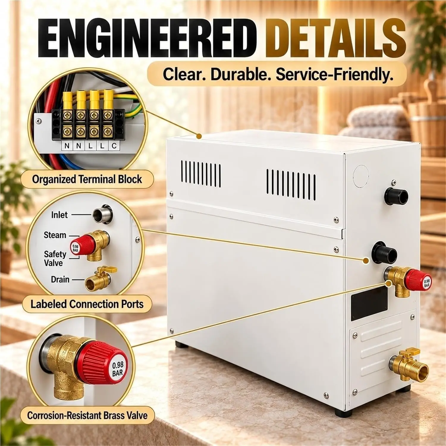 Stainless Steel Steam Generator 33-55°C