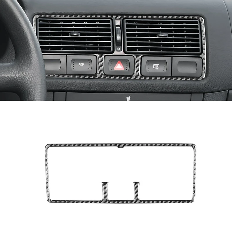 

For VW Golf 4 MK4 1999-2004 Soft Carbon Fiber Car Center Control Air Condition Outlet Vent Trim Cover Replacement