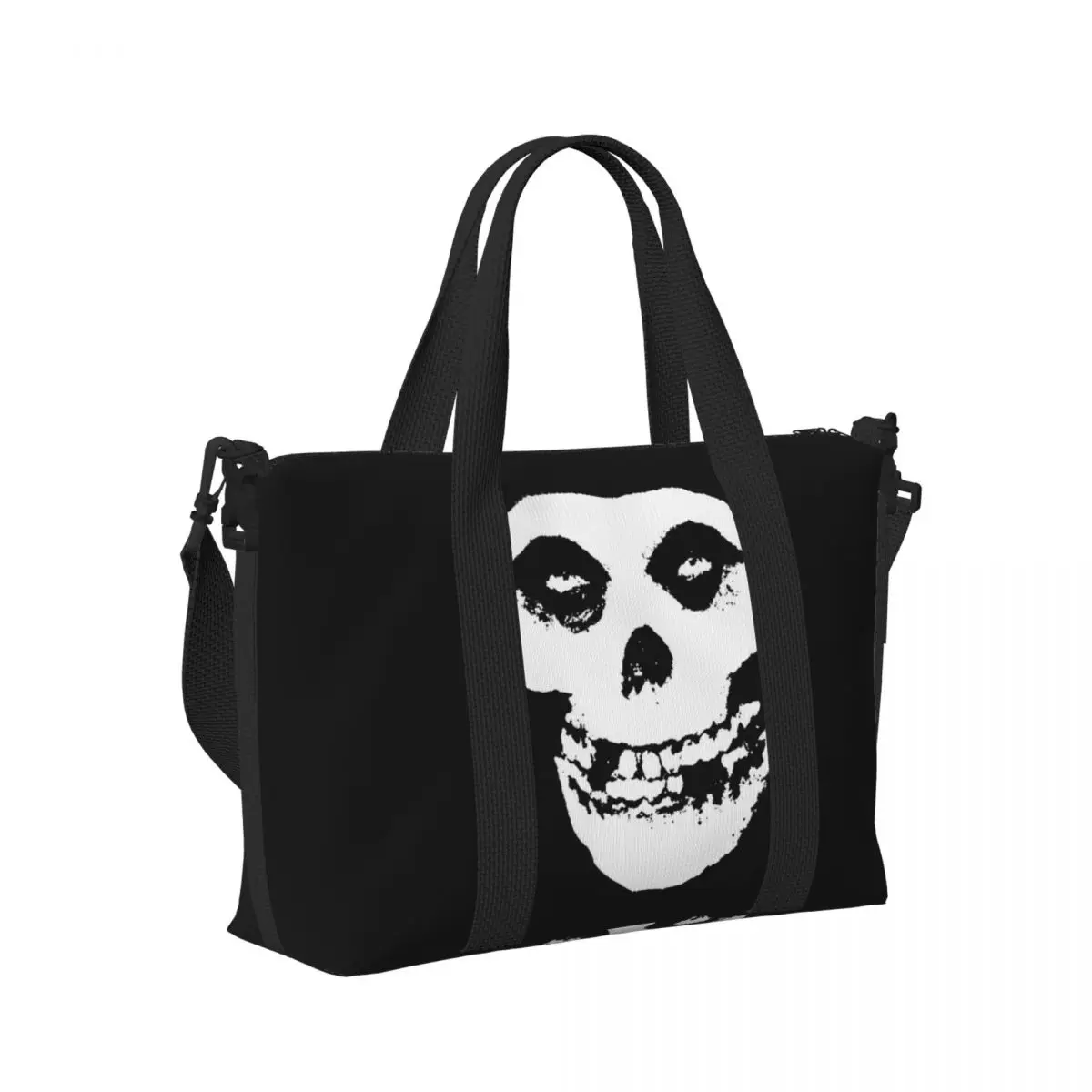 

Misfits Skull Beach Travel Bag Large Capacity Tote Bags for Gym Yoga Women Shopping Duffle Shoulder Bag