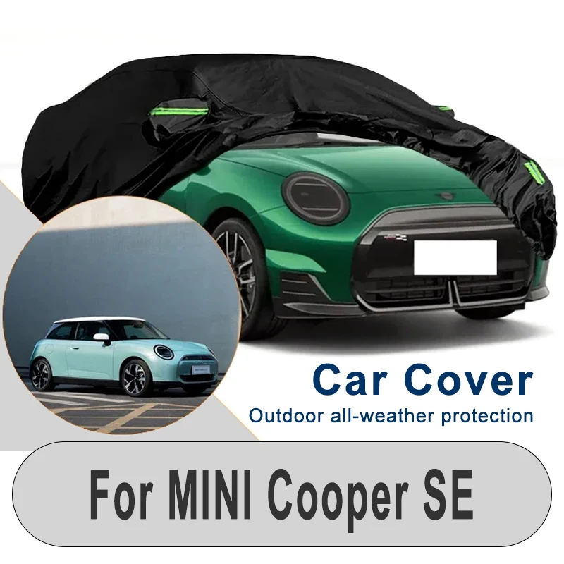 

Снежный пылезащитный автомобильный чехол для MINI Cooper SE - зима-лето на открытом воздухе, водонепроницаемый солнцезащитный автомобильный защитный аксессуар