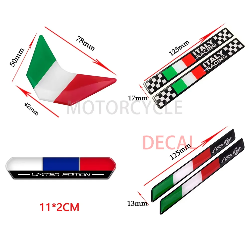 

Car 3d Universal Motorcycle Tank Decals Italy Flag Emblem Badge