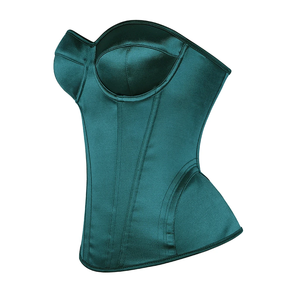 Becirzet Elegantes Damen-Korsett-Top, trägerlos, mit BH, atmungsaktiv, mit Schnürung, Bauchkontrolle, Taillenformer, Bustier. – Detail 25