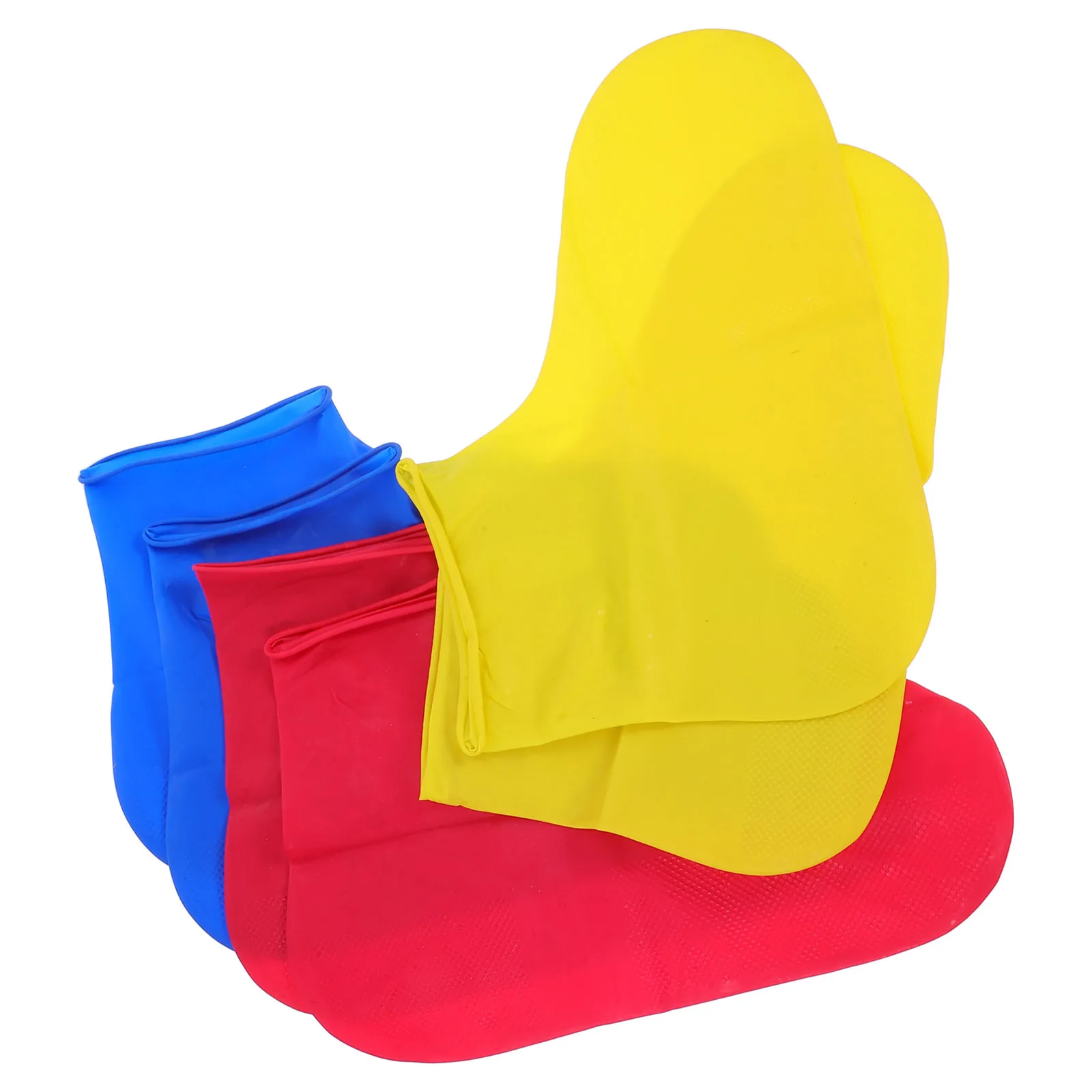 3 قطعة أغطية الحذاء اللاتكس القابل للتصرف مقاوم للماء المضادة للانزلاق غطاء أحذية المطر للخارجية حفل زفاف غطاء أحذية حماية العمل