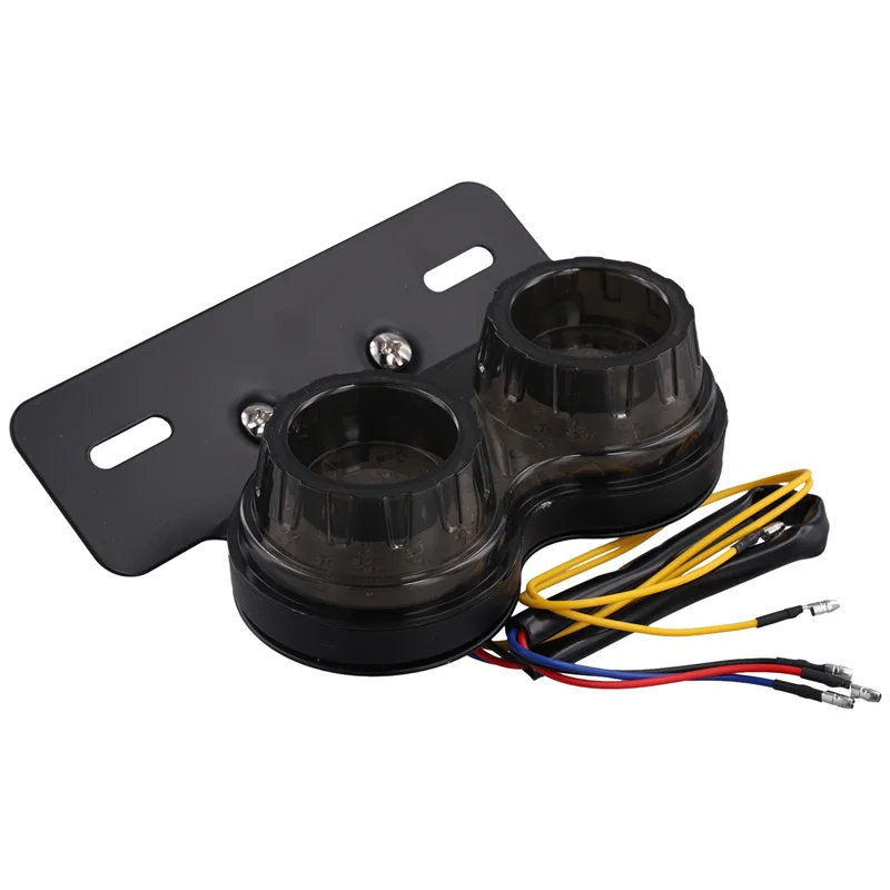 

Universal 12V Motorcycle LED Tail Light Integrated Brake Turn Signal With License Plate Bracket For Honda Yahama