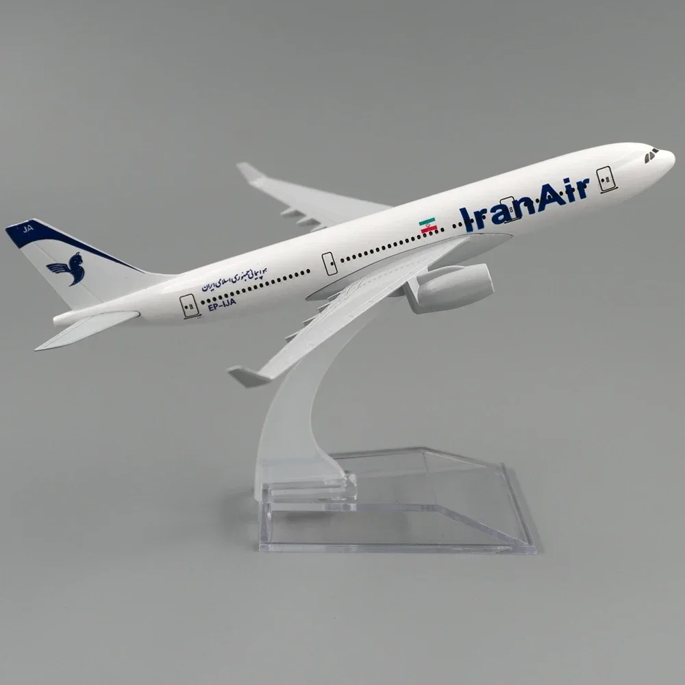 Avión de aleación a escala 1/400, Airbus A330 Irán Air, 16cm, modelo de avión, juguetes, decoración, colección de regalos para niños