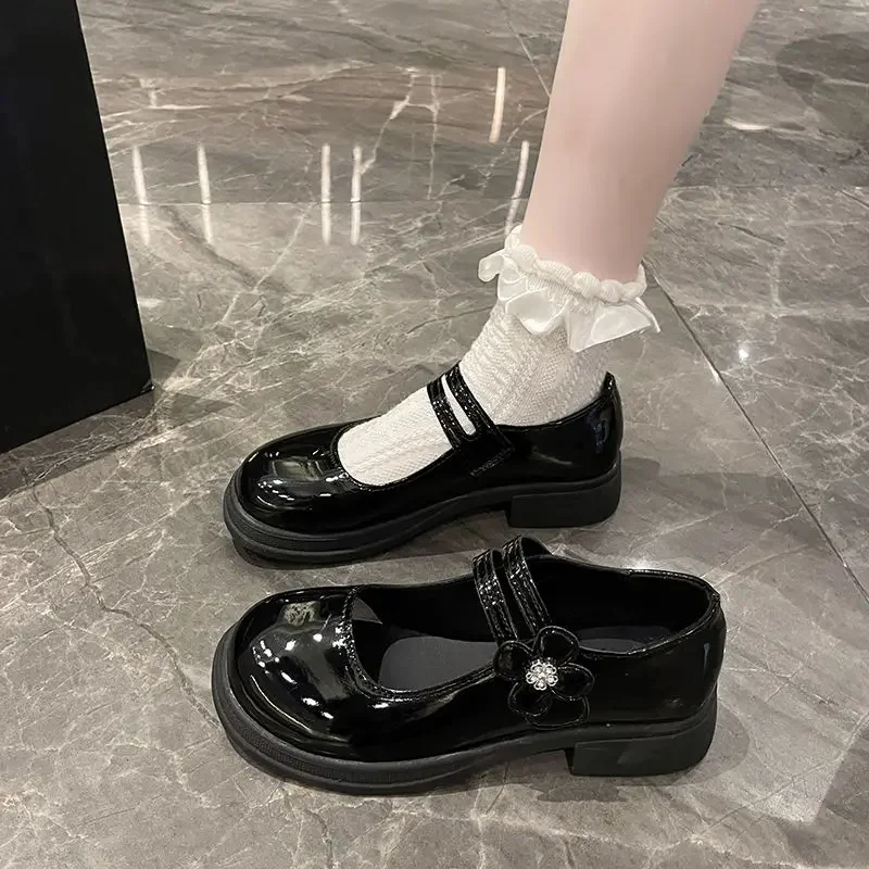 Chaussures Mary Jane Plateforme Chunky Femme Rétro - Boucle Sangle Bout Rond Lolita