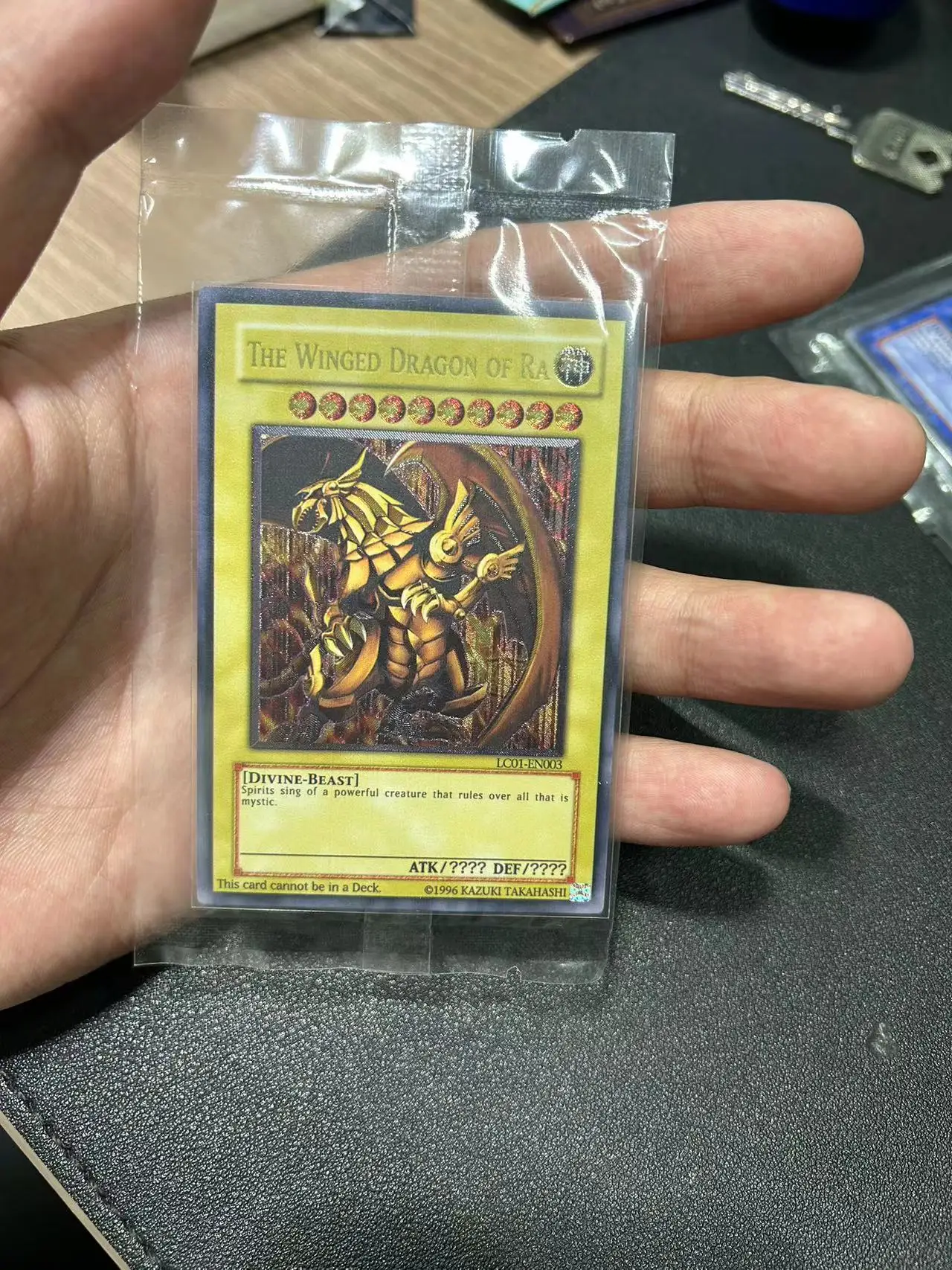 Yu Gi Oh Ultimate Rare/UTR TCG The Winged Dragon of Ra(LC01-EN003) Board Game English Collection customize Card (Not Original)