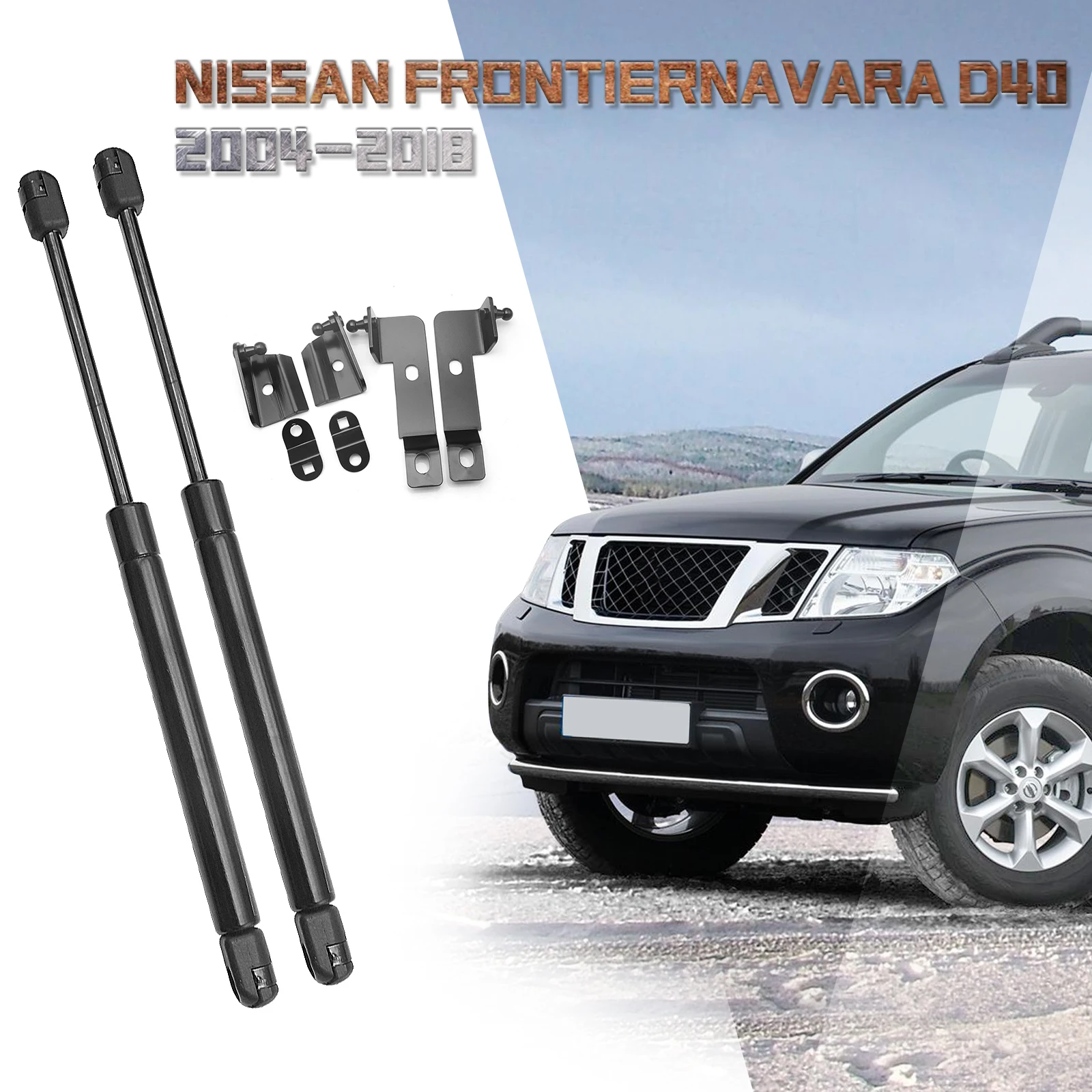 

2pcs Car Front Engine Hood Lift Supports Props Rod Arm Gas Springs Shocks Strut Bars For Nissan Frontier Navara D40 2004-2018