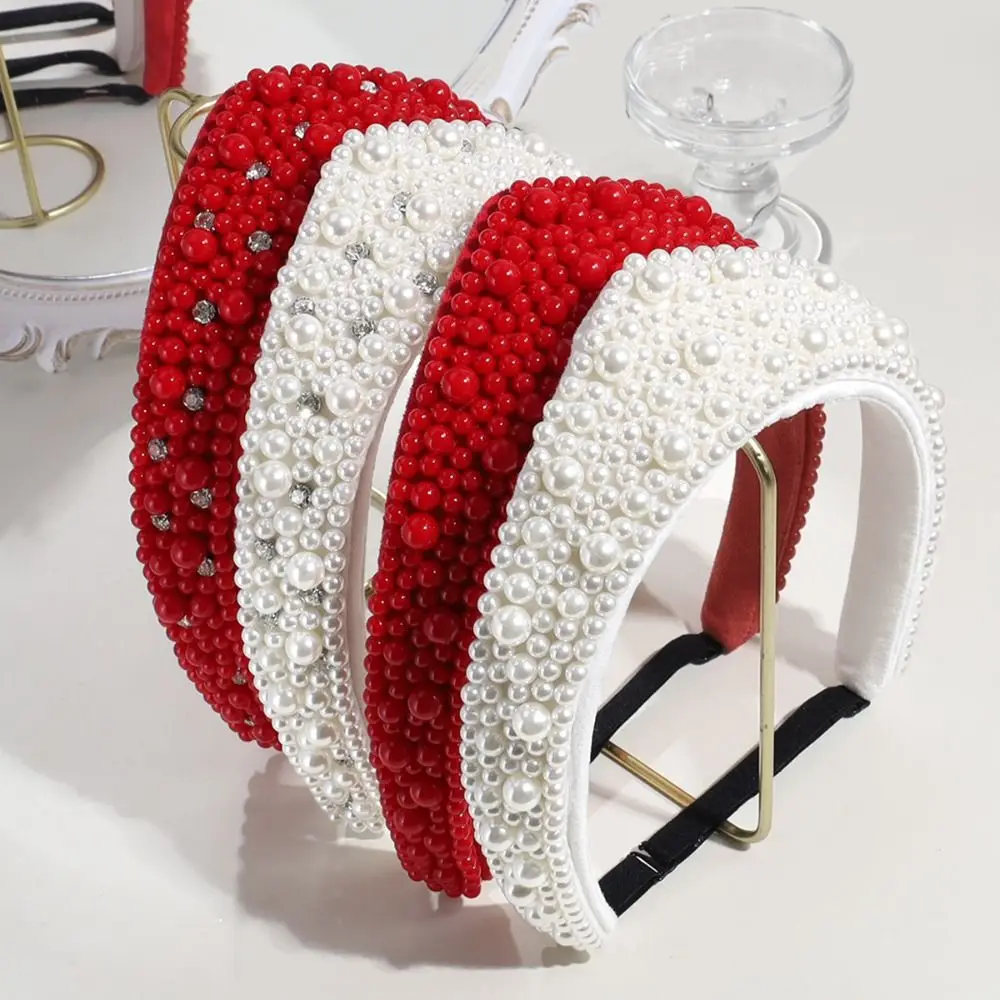 

Элегантная бархатная повязка на голову в форме короны, треугольная эластичная повязка с жемчугом и стразами, однотонный винтажный аксессуар для волос для женщин