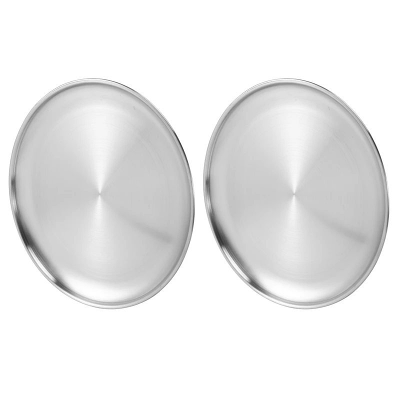 10 Inch Pizza Pan Set of 2, Stainless Steel Pizza Round Baking Trays, Crisper Oven Pan for Baking Serving,-A73M