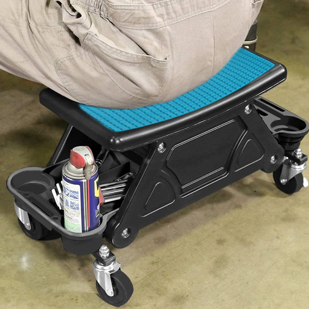 مقعد أدوات تجميل السيارة المتحرك مع صواني تخزين للأدوات #6