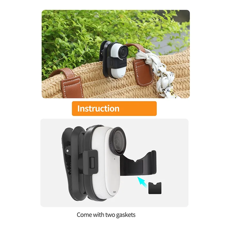 A72Z Backpack Clip Holder Anti-Shake 360 Rotation Clip Mount For Insta360 GO 3S Sports Camera Accessories