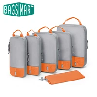 BAGSMART-cubos de embalaje de compresión para viaje, juego de 6/4/2 bolsas organizadoras de equipaje ligeras y duraderas, elementos esenciales de viaje